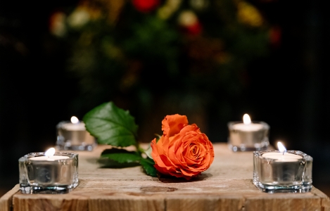 Roos en kaarsjes