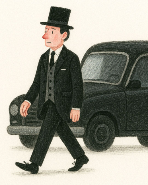 uitvaartverzorger voor de rouwauto