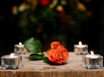 Roos en kaarsjes